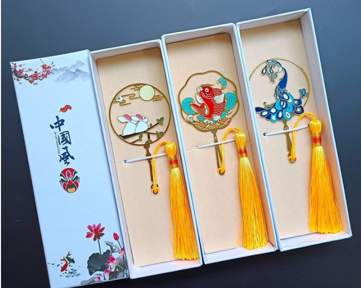 中国特色团扇书签